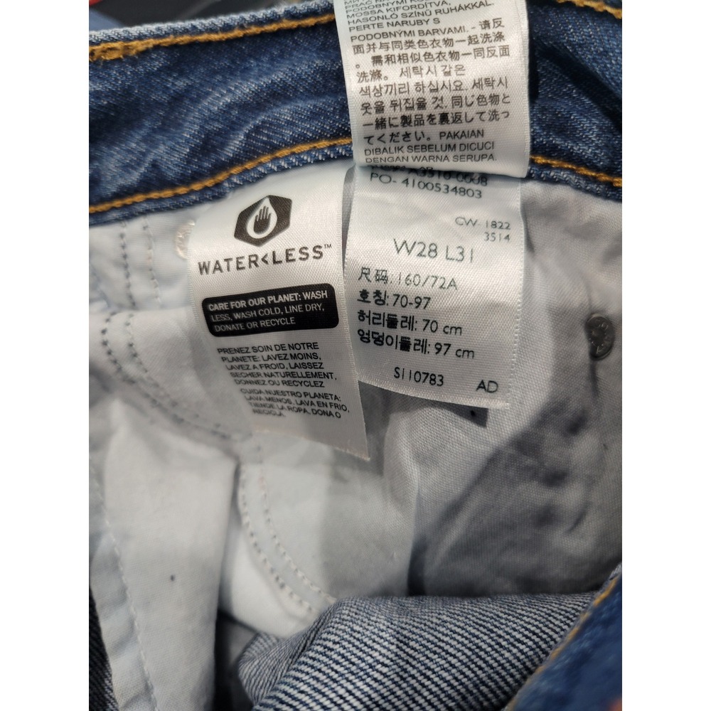 Levis 94 Baggy Jeans Womens 28 Medium Wash Blue Relaxed Straight Leg 3514-0008 - Picture 7 of 8